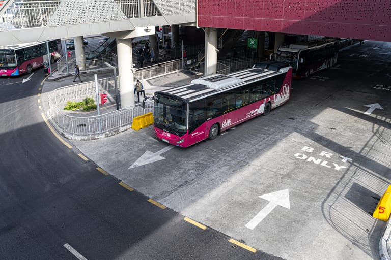 BRT Station, a fine-art photograph by Ali Abu Ras