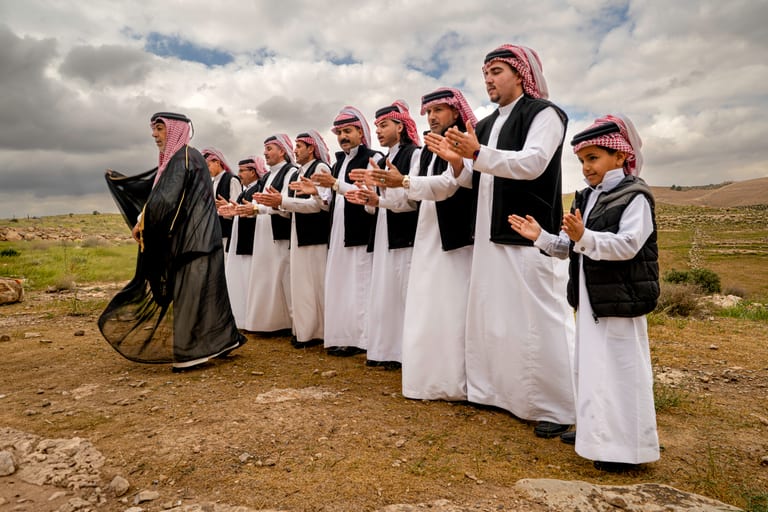 People Dance Folklore Jordan Blama Garesa, a fine-art photograph by Ali Abu Ras