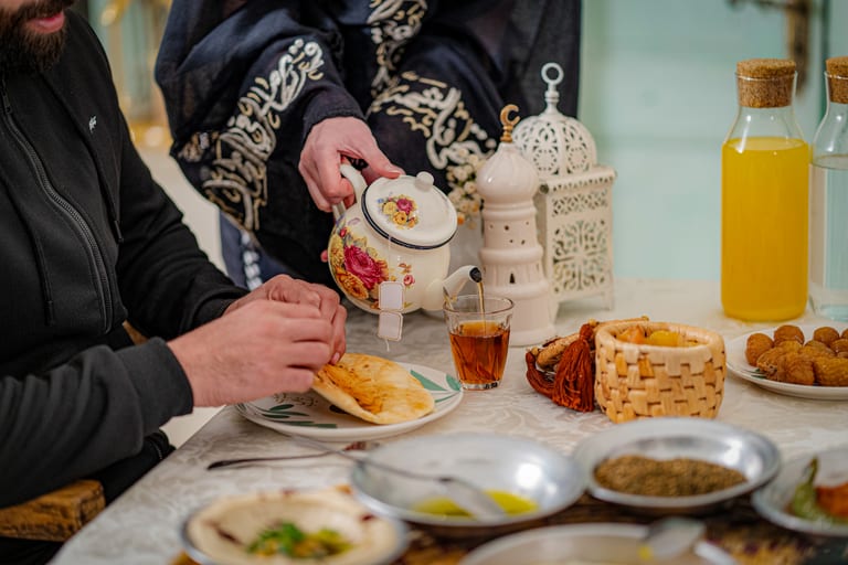 Family Ramadan Eftar Food Eating, a fine-art photograph by Ali Abu Ras