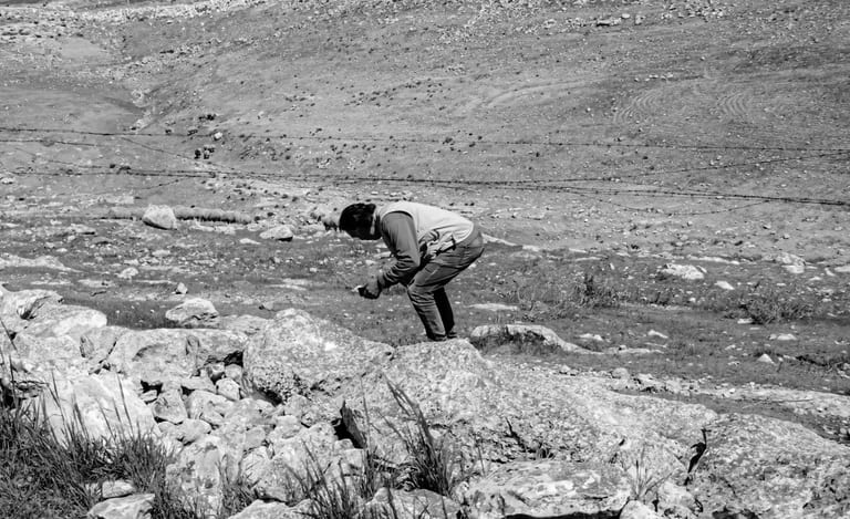 Hashmiah THE Crossing People Fenc, a fine-art photograph by Ali Abu Ras