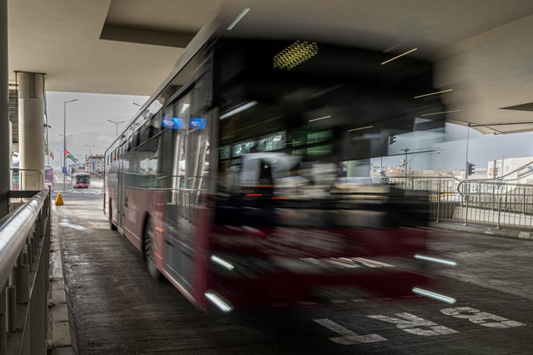 BRT Station, a fine-art photograph by Ali Abu Ras