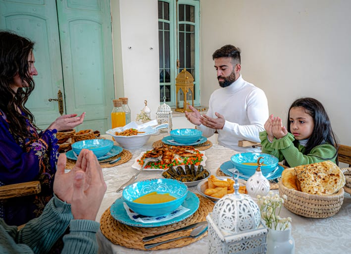 Family Ramadan Eftar Food Eating, a fine-art photograph by Ali Abu Ras