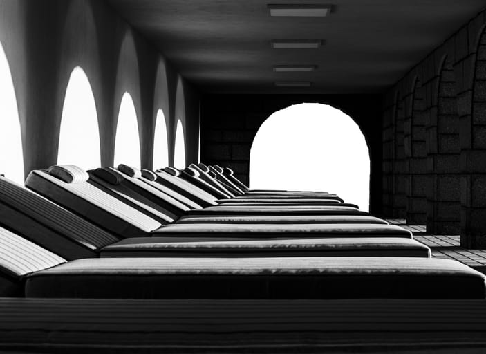 Aqaba Rest Place Black AND White Fine ART, a fine-art photograph by Ali Abu Ras