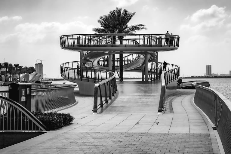 Path WAY SEA City MAN Woman Architctuer, a fine-art photograph by Ali Abu Ras
