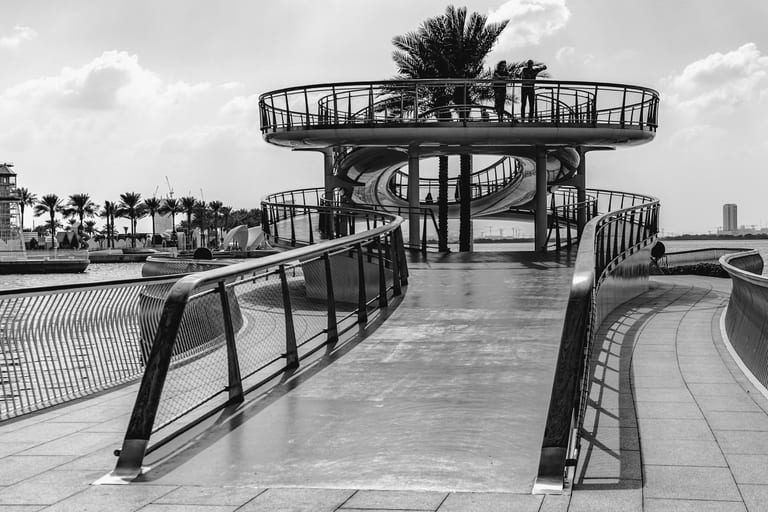 Path WAY SEA City MAN Woman Architctuer, a fine-art photograph by Ali Abu Ras