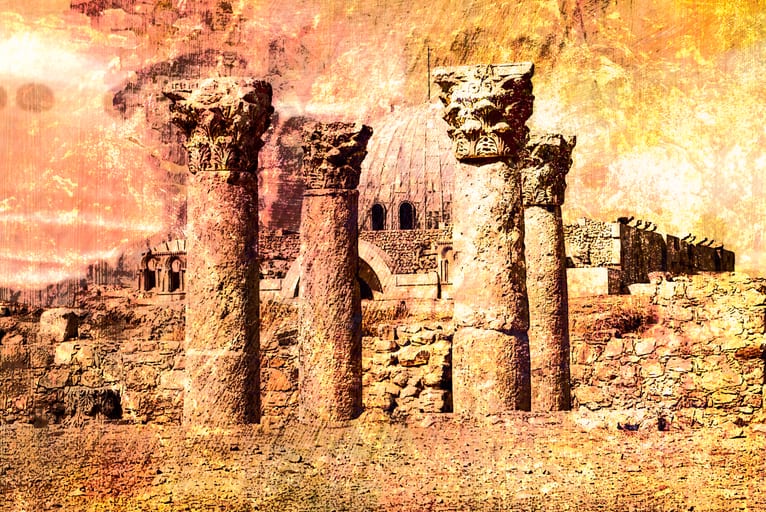 Amman Citdel Edit 2 1, a fine-art photograph by Ali Abu Ras