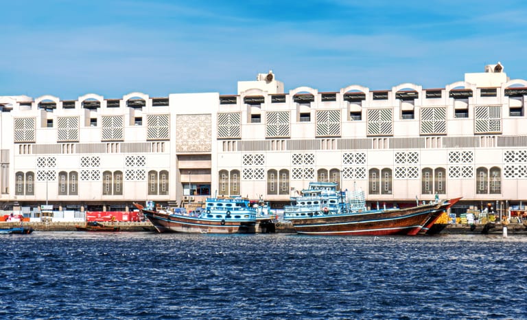 Dubai SEA Ships OLD, a fine-art photograph by Ali Abu Ras