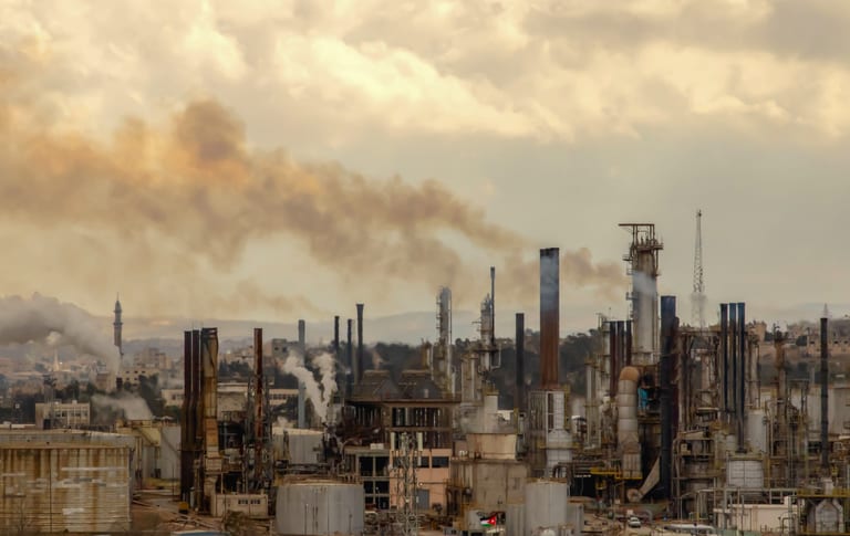 Factory Refenary Smok, a fine-art photograph by Ali Abu Ras