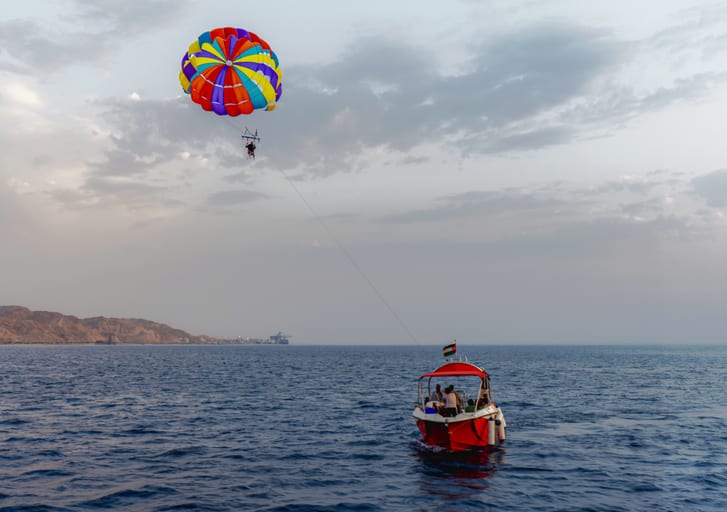 Aqaba SEA Boat Brachot MAN FLY, a fine-art photograph by Ali Abu Ras