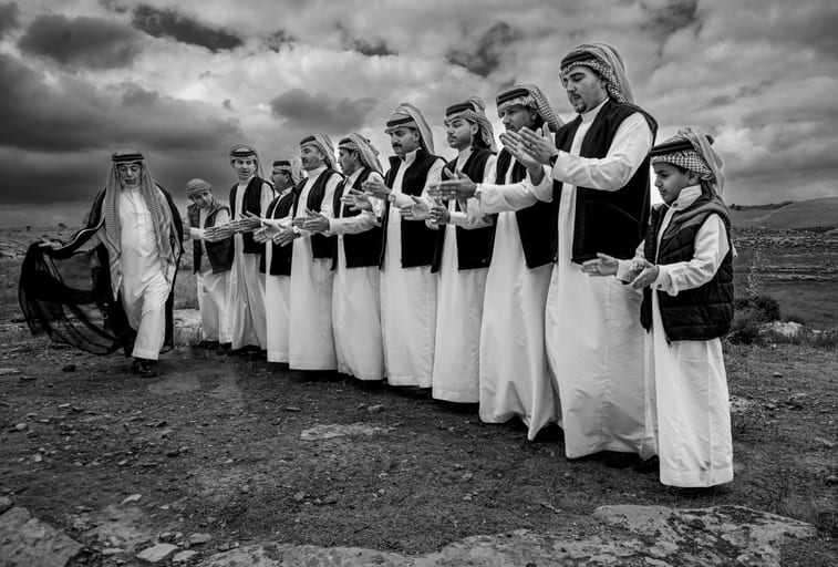 People Dance Folklore Jordan Blama Garesa, a fine-art photograph by Ali Abu Ras