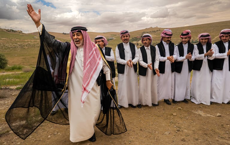 People Dance Folklore Jordan Blama Garesa, a fine-art photograph by Ali Abu Ras