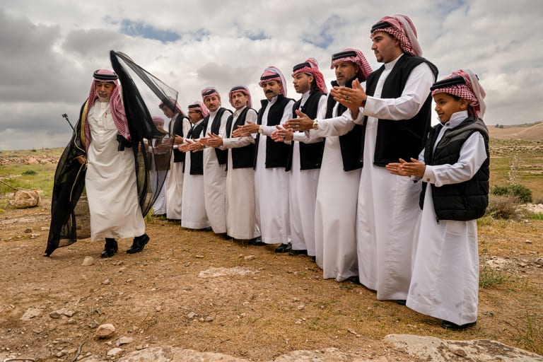 People Dance Folklore Jordan Blama Garesa, a fine-art photograph by Ali Abu Ras