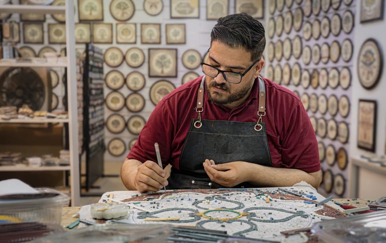 MAN Handmad Mozaic, a fine-art photograph by Ali Abu Ras