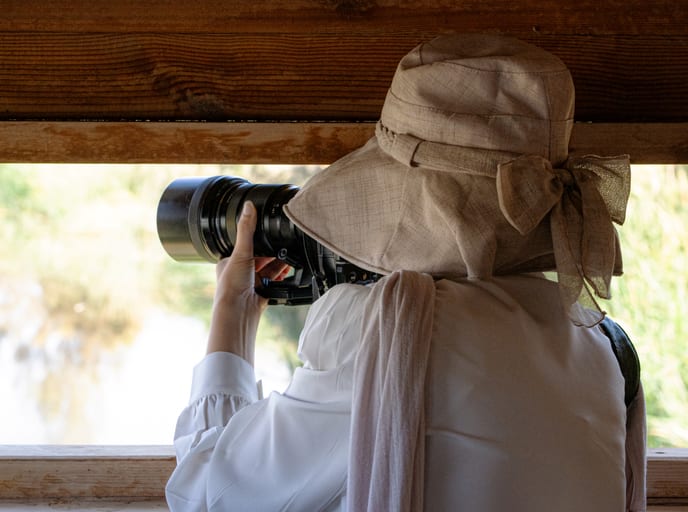 Girl Sara Azraq Water, a fine-art photograph by Ali Abu Ras