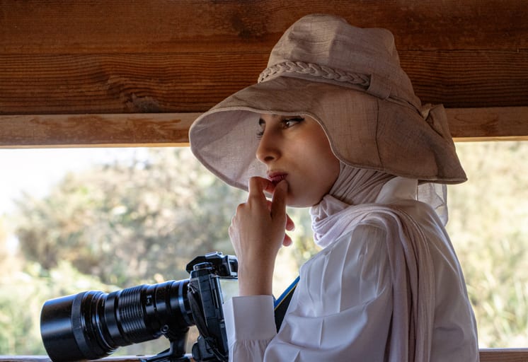 Girl Sara Azraq Water, a fine-art photograph by Ali Abu Ras