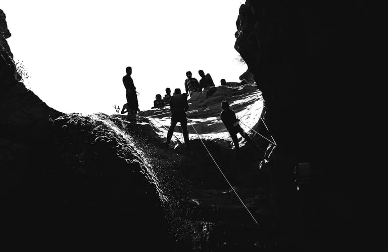 People Hiking, a fine-art photograph by Ali Abu Ras