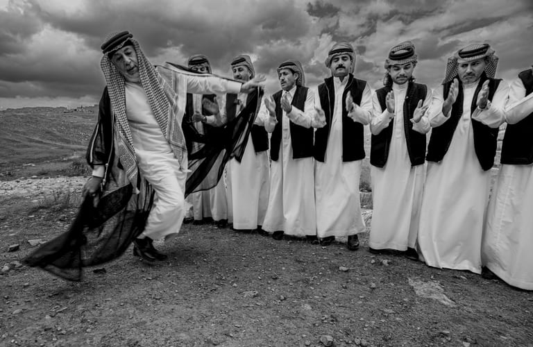 People Dance Folklore Jordan Blama Garesa, a fine-art photograph by Ali Abu Ras
