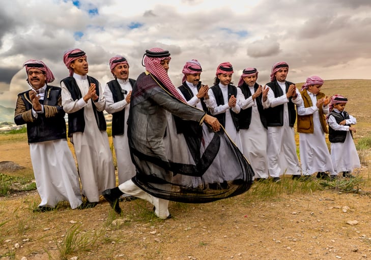 People Dance Folklore Jordan Blama Garesa, a fine-art photograph by Ali Abu Ras