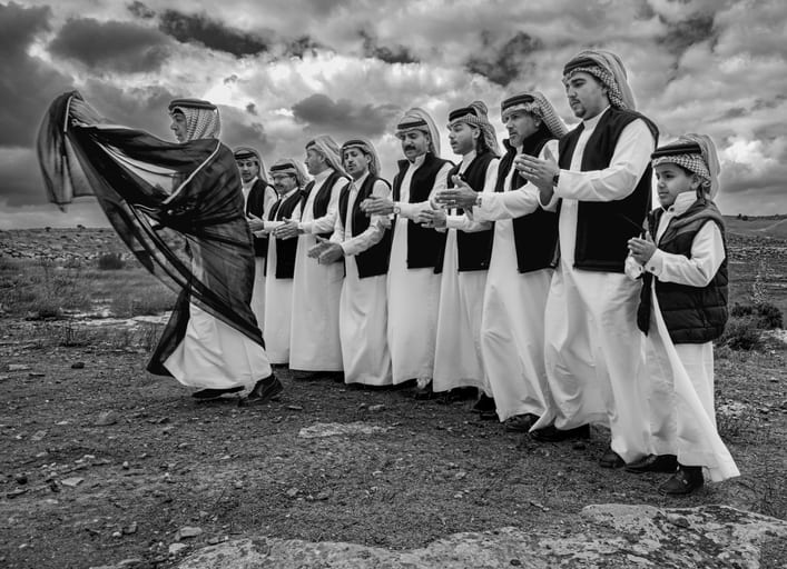People Dance Folklore Jordan Blama Garesa, a fine-art photograph by Ali Abu Ras