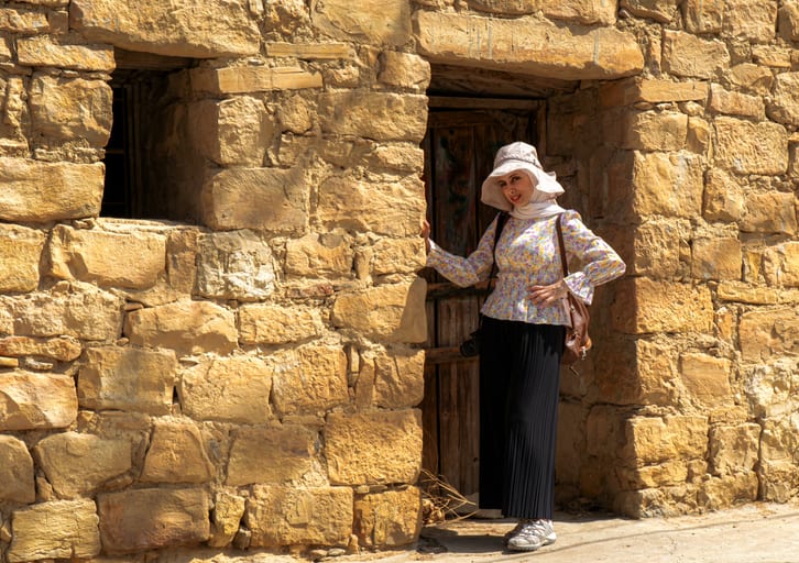 Girl Sara Dahana Water, a fine-art photograph by Ali Abu Ras