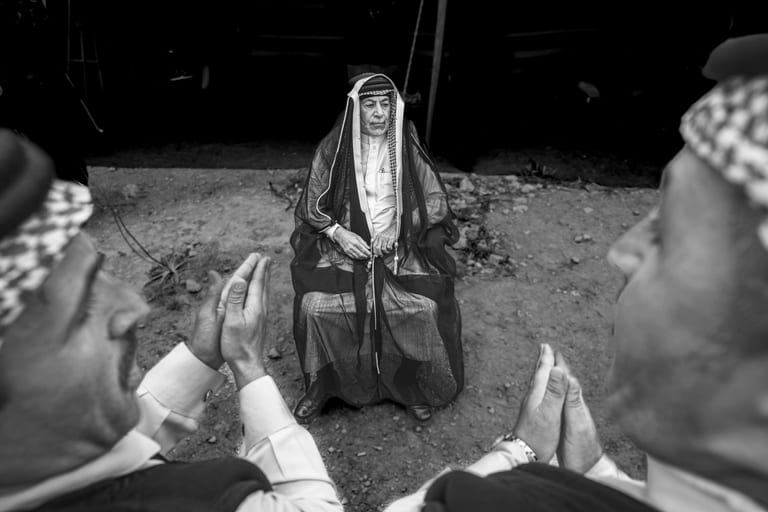People Dance Folklore Jordan Blama Garesa, a fine-art photograph by Ali Abu Ras
