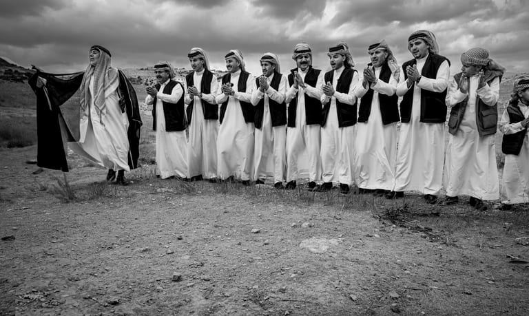 People Dance Folklore Jordan Blama Garesa, a fine-art photograph by Ali Abu Ras
