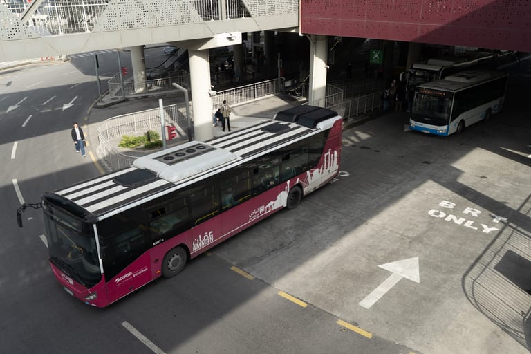 BRT Station, a fine-art photograph by Ali Abu Ras