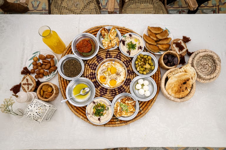 Food Table Ramadan Suhor People Lifestyle, a fine-art photograph by Ali Abu Ras