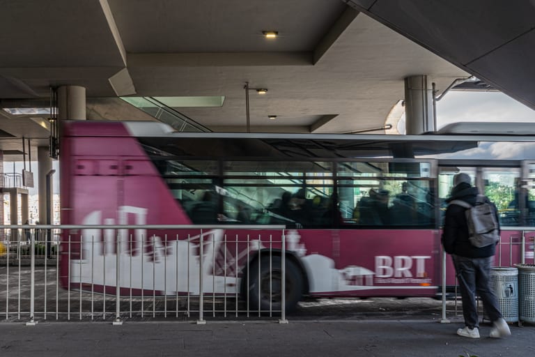 BRT Station, a fine-art photograph by Ali Abu Ras