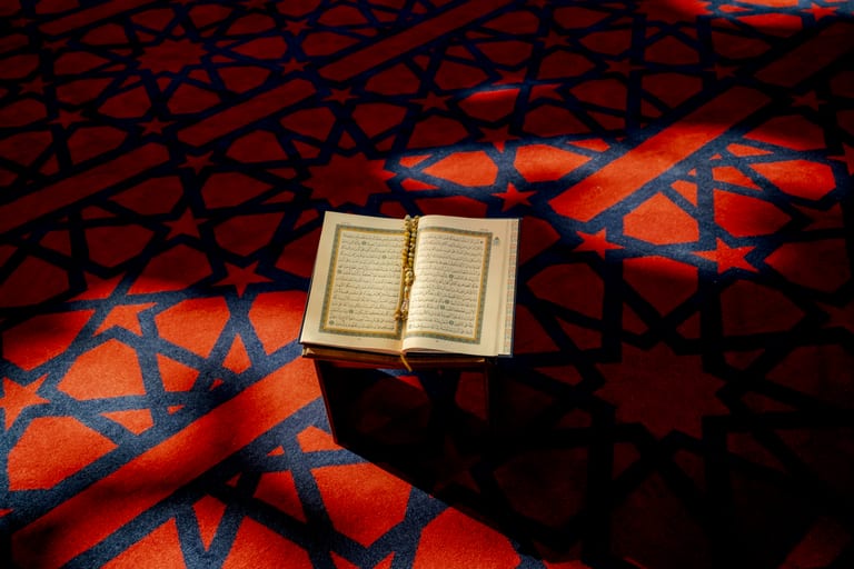 Quran Book Masjed RED, a fine-art photograph by Ali Abu Ras