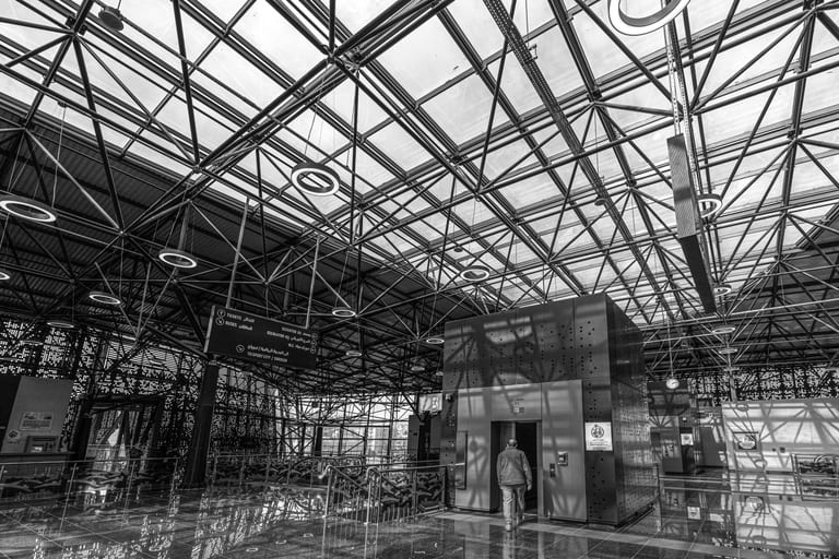BRT Station Edit 2, a fine-art photograph by Ali Abu Ras