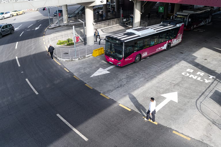 BRT Station, a fine-art photograph by Ali Abu Ras