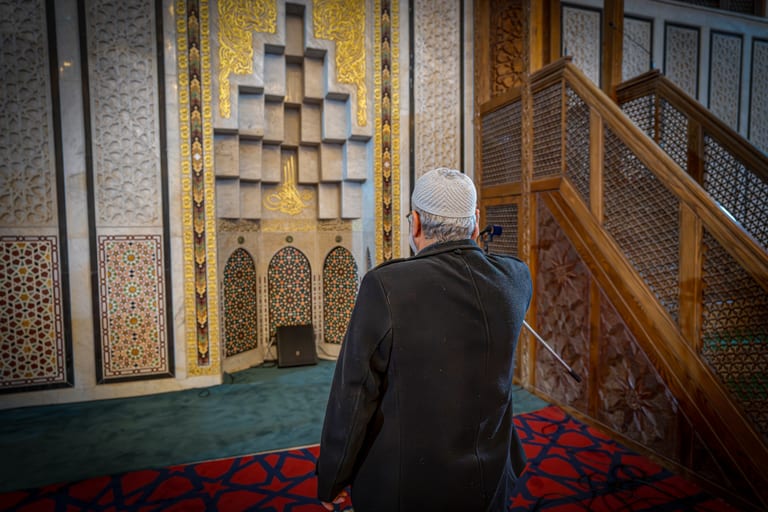 MAN Pray Athan Masjid, a fine-art photograph by Ali Abu Ras
