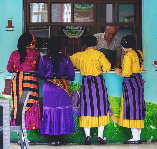 People Travel Ladys TEA Street Life 1, a fine-art photograph by Ali Abu Ras