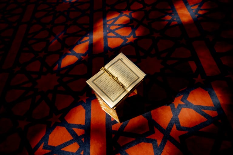 Quran Book Masjed RED, a fine-art photograph by Ali Abu Ras