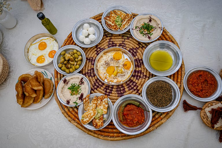 Food Table Ramadan Suhor, a fine-art photograph by Ali Abu Ras