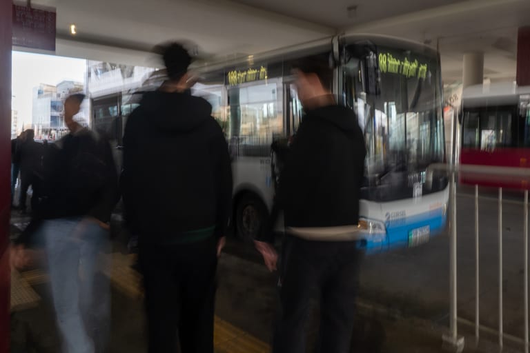 BRT Station, a fine-art photograph by Ali Abu Ras