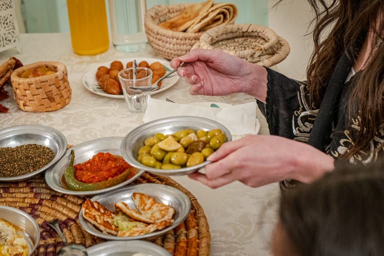 Family Ramadan Eftar Food Eating, a fine-art photograph by Ali Abu Ras