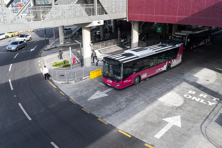 BRT Station, a fine-art photograph by Ali Abu Ras