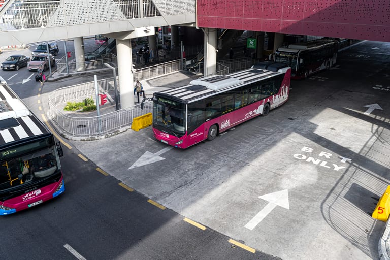 BRT Station, a fine-art photograph by Ali Abu Ras